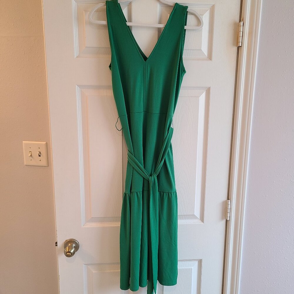 Banana Republic Green Tie Waist Dress